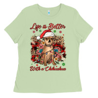 Matcha christmas life is better with a chihuahua Ladies Tee - JahusDesignShop