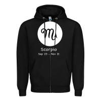 Black Scorpio Horoscope Zipper Hoodie - Bettercallsaul