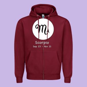 Scorpio Horoscope Zipper Hoodie Designed By Bettercallsaul