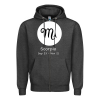 Charcoal Heather Scorpio Horoscope Zipper Hoodie - Bettercallsaul