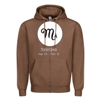 Chestnut Scorpio Horoscope Zipper Hoodie - Bettercallsaul