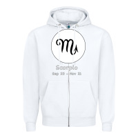 White Scorpio Horoscope Zipper Hoodie - Bettercallsaul