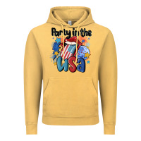 Vintage Mustard party in the usa Vintage Hoodie - MaliasSmallBusiness