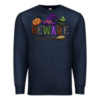 Navy beware Premium Sweatshirt - CowGirlArtShop