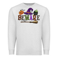 Oatmeal Heather beware Premium Sweatshirt - CowGirlArtShop