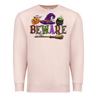 Pale Pink beware Premium Sweatshirt - CowGirlArtShop