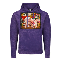 Cloud Purple christmas pigs Vintage Hoodie - Jasminsmagicworld