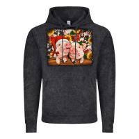 Vintage Black christmas pigs Vintage Hoodie - Jasminsmagicworld