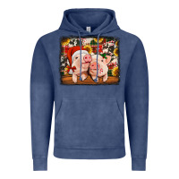 Vintage Denim christmas pigs Vintage Hoodie - Jasminsmagicworld