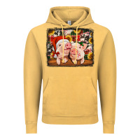 Vintage Mustard christmas pigs Vintage Hoodie - Jasminsmagicworld