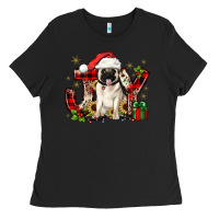 Black christmas joy pug Ladies Tee - JahusDesignShop