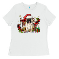 White christmas joy pug Ladies Tee - JahusDesignShop