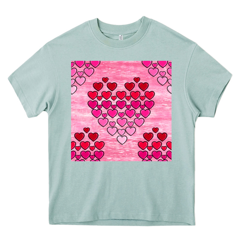 Valentines Day Hearts Seamless Pattern Heavy Core Tee by BundleAndBundleShop | Teevron