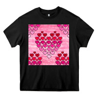 Black valentines day hearts seamless pattern Heavy Core Tee - BundleAndBundleShop