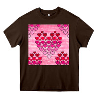 Chocolate Brown valentines day hearts seamless pattern Heavy Core Tee - BundleAndBundleShop