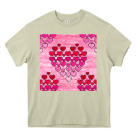 Mossy valentines day hearts seamless pattern Heavy Core Tee - BundleAndBundleShop