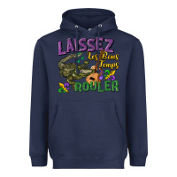 Navy laissez les bons temps rouler Heavyweight Hoodie - CowGirlArtShop