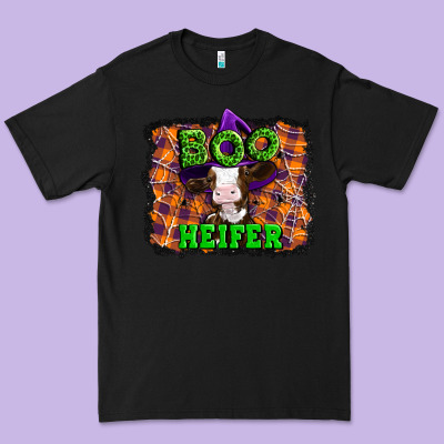 Boo Heifer Halloween Premium Tee Designed By Artiststas