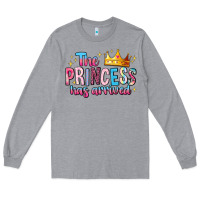 Heather Grey The Princess Has Arrived Long Sleeve Tee - MaliasSmallBusiness