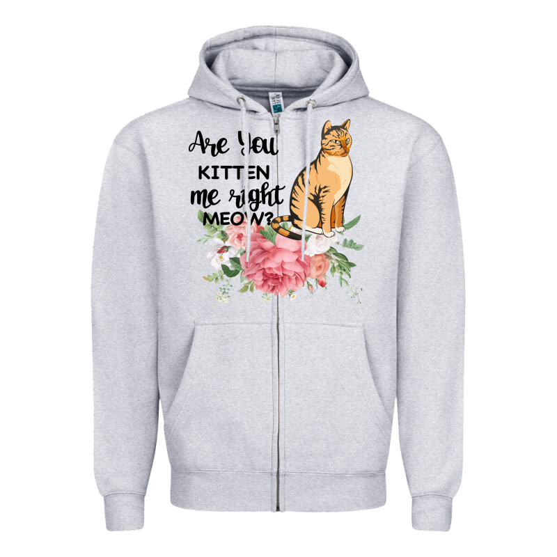 Are You Kitten Me Right Meow Zipper Hoodie by Bettercallsaul | Teevron