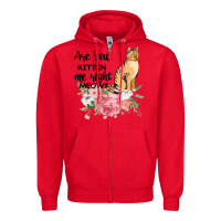 Red Are you kitten me right meow Zipper Hoodie - Bettercallsaul