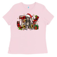 Bubblegum Pink Christmas joy pitbull Ladies Tee - JahusDesignShop
