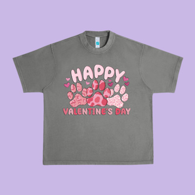 Happy Valentine's Day Urban Heavy Tee Designed By Maliassmallbusiness