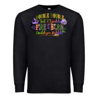 Black double double toil and trouble fire and burn cauld Premium Sweatshirt - CowGirlArtShop