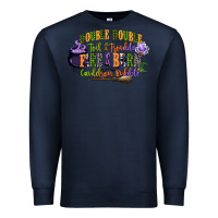 Navy double double toil and trouble fire and burn cauld Premium Sweatshirt - CowGirlArtShop