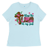 Baby Blue bless the lord oh my soul Ladies Tee - AdoDesignShop