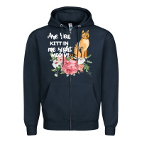 Navy Cat Maine coon gift kidding kitten meow pussycat Zipper Hoodie - Bettercallsaul