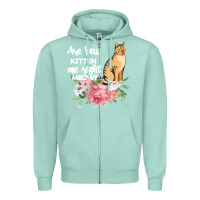 Seafoam Cat Maine coon gift kidding kitten meow pussycat Zipper Hoodie - Bettercallsaul