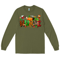 Army Green fall nurse Long Sleeve Tee - MaliasSmallBusiness