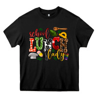 Black school lunch lady Heavy Core Tee - AdoDesignShop