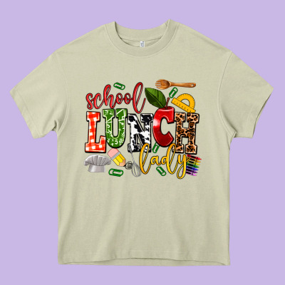 School Lunch Lady Heavy Core Tee Designed By Adodesignshop