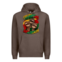 Coffee im celebrating juneteenth  (1) Premium Hoodie - CowGirlArtShop