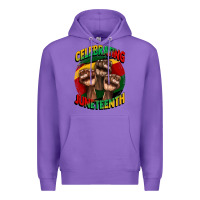 Purple im celebrating juneteenth  (1) Premium Hoodie - CowGirlArtShop