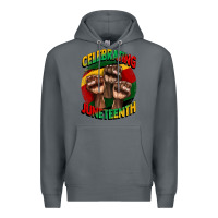 Rock im celebrating juneteenth  (1) Premium Hoodie - CowGirlArtShop