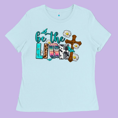 Be The Light Ladies Tee Designed By Adodesignshop