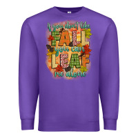 Purple if you dont like fall you can leaf me alone Premium Sweatshirt - CowGirlArtShop