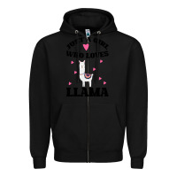 Black Llama Just A Girl Who Loves Llamas Zipper Hoodie - Bettercallsaul