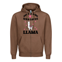Chestnut Llama Just A Girl Who Loves Llamas Zipper Hoodie - Bettercallsaul