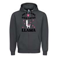 Smoke Llama Just A Girl Who Loves Llamas Zipper Hoodie - Bettercallsaul