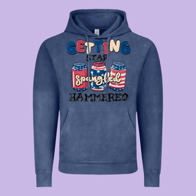 Getting Star Spangled Hammered Vintage Hoodie Designed By Maliassmallbusiness