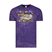 Cloud Purple throw me something mister mardi gras duck Vintage Tee - MaliasSmallBusiness