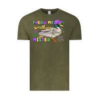 Vintage Olive throw me something mister mardi gras duck Vintage Tee - MaliasSmallBusiness