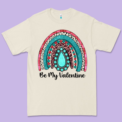 Be My Valentine Gemstone Rainbow Premium Tee Designed By Jahusdesignshop
