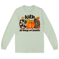 Matcha with god all things are possible Long Sleeve Tee - MaliasSmallBusiness
