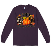 Plum with god all things are possible Long Sleeve Tee - MaliasSmallBusiness