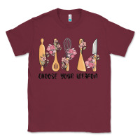 Burgundy choose your weapon Classic Tee - MaliasSmallBusiness